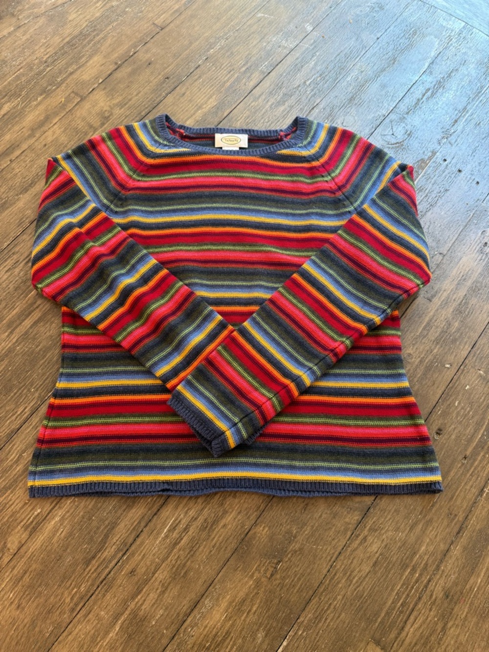 Talbots Multicolor Striped Crewneck Sweater Size Large - Picture 7 of 10